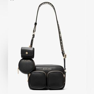 Jet Set Medium Leather Crossbody Bag with Case for Apple AirPods Pro